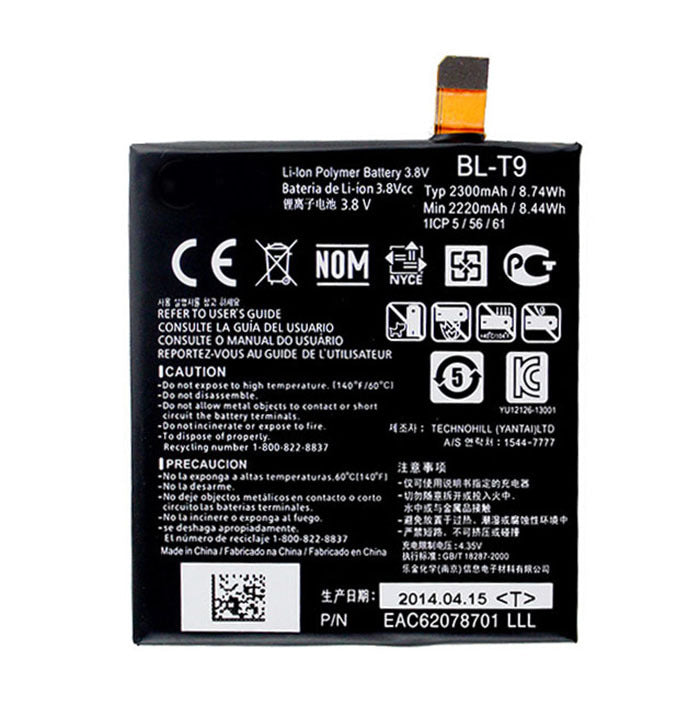 Batterie de remplacement pour LG Google Nexus 5 (D820 D821), BL-T9 Batterie de remplacement pour LG Google Nexus 5 (D820 D821), BL-T9